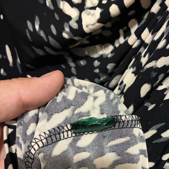 Lauren Ralph Lauren Monochrome Long Sleeve Wrap Dress 8P - Picture 12 of 13